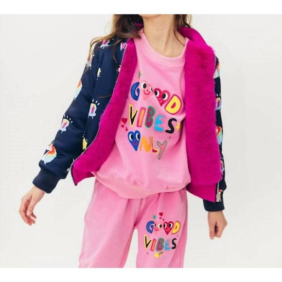 NEW LOLA + THE BOYS good vibes only set in pink - Picture 4 of 5